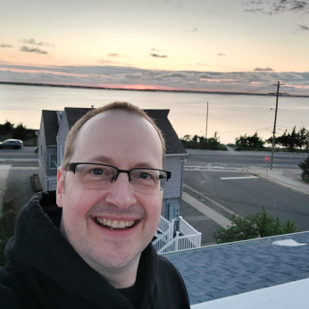 Aaron Hoos at sunset in Seaside Park NJ